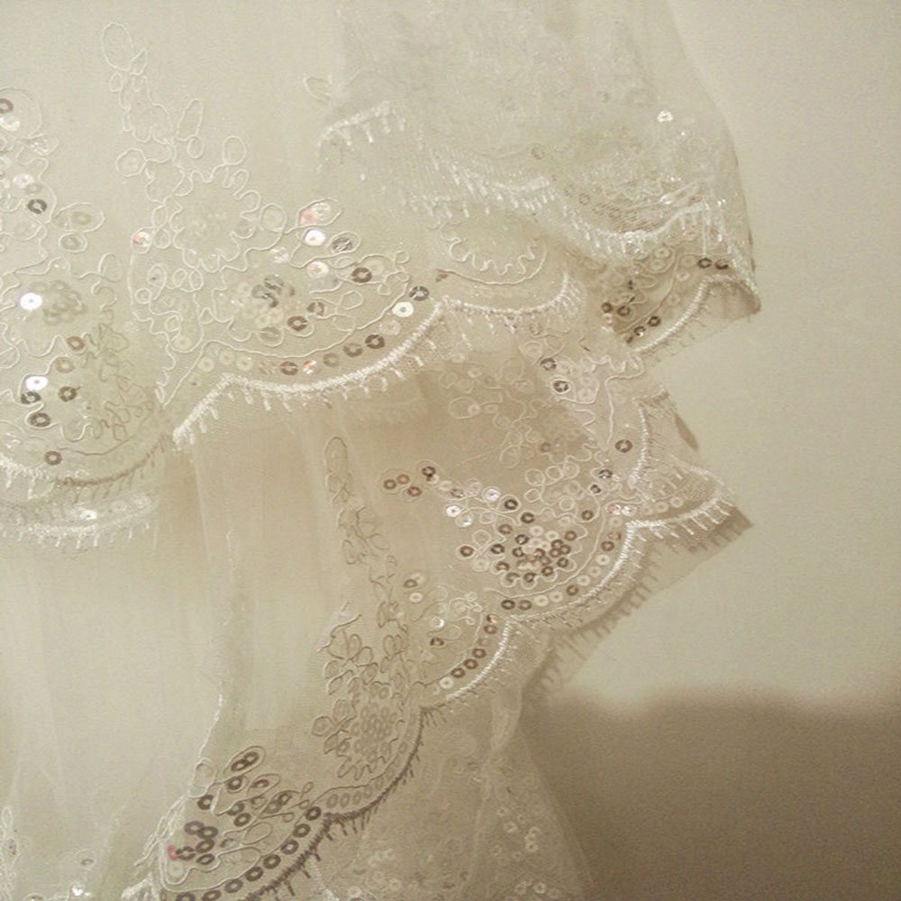 Two-Layer Sequins Wedding Veil