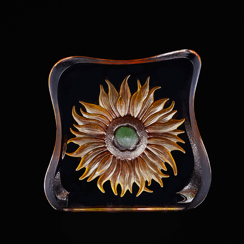 Maleras Sunflower Crystal Sculpture
