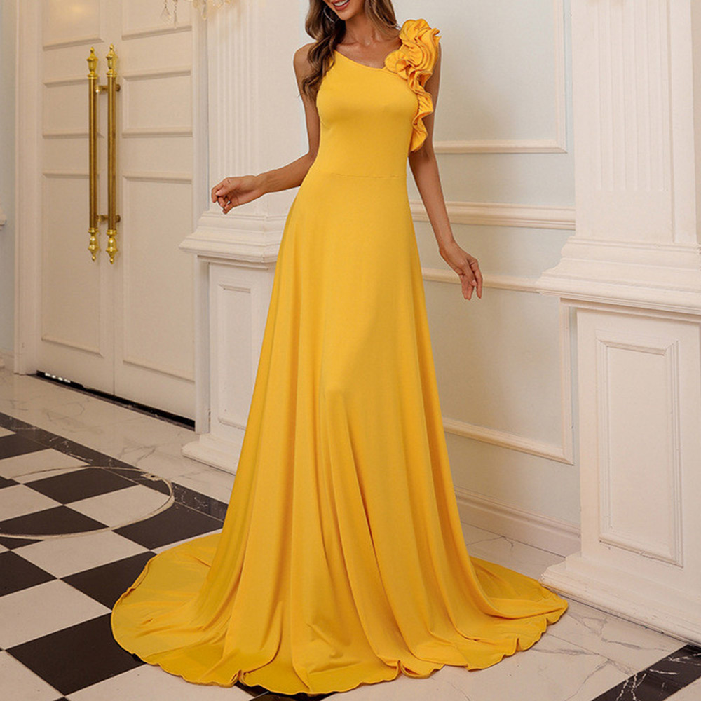 Sleeveless Floor-Length A-Line Appliques Formal Dress 2022