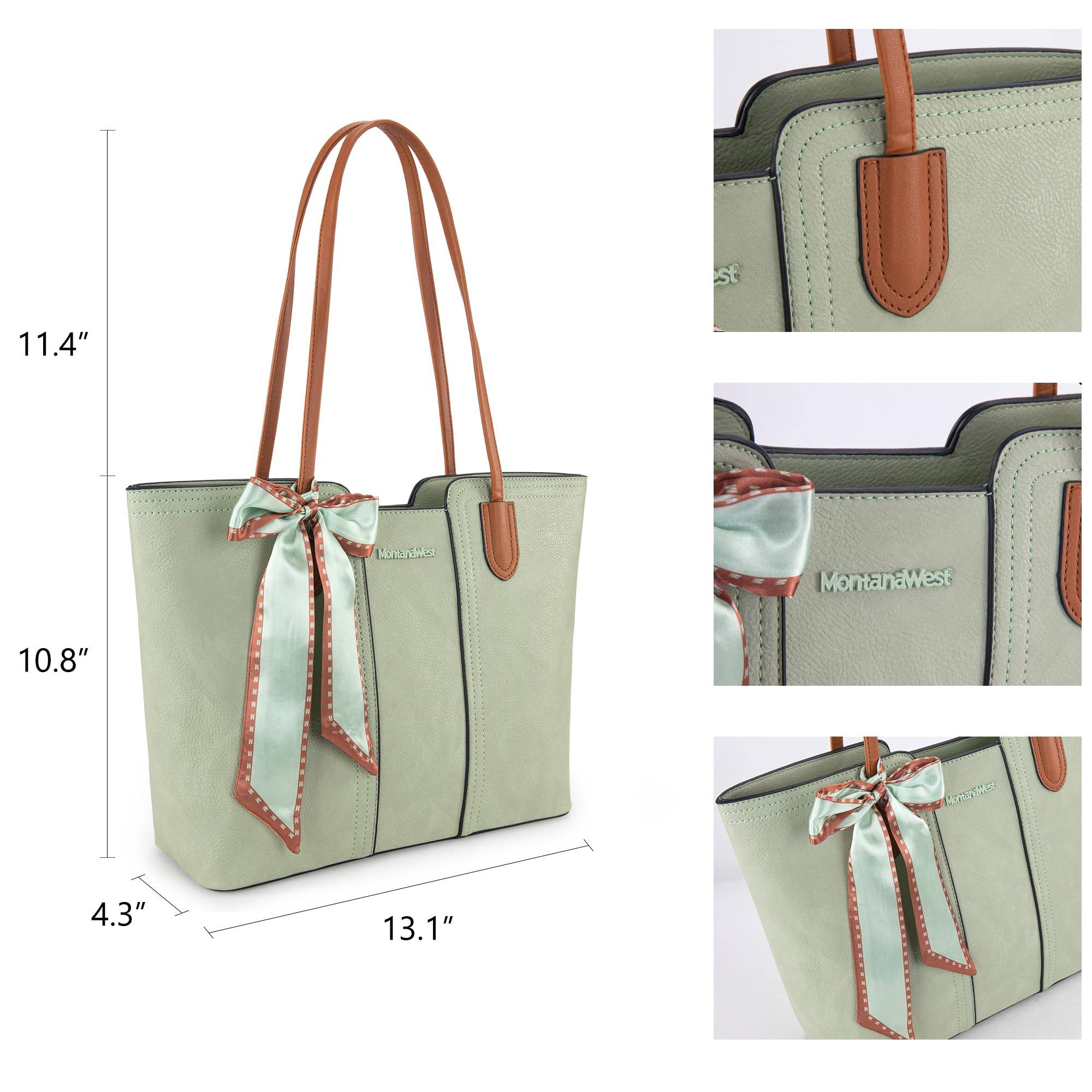 Bags for Women Medium Top Handle Handbags with Scarf