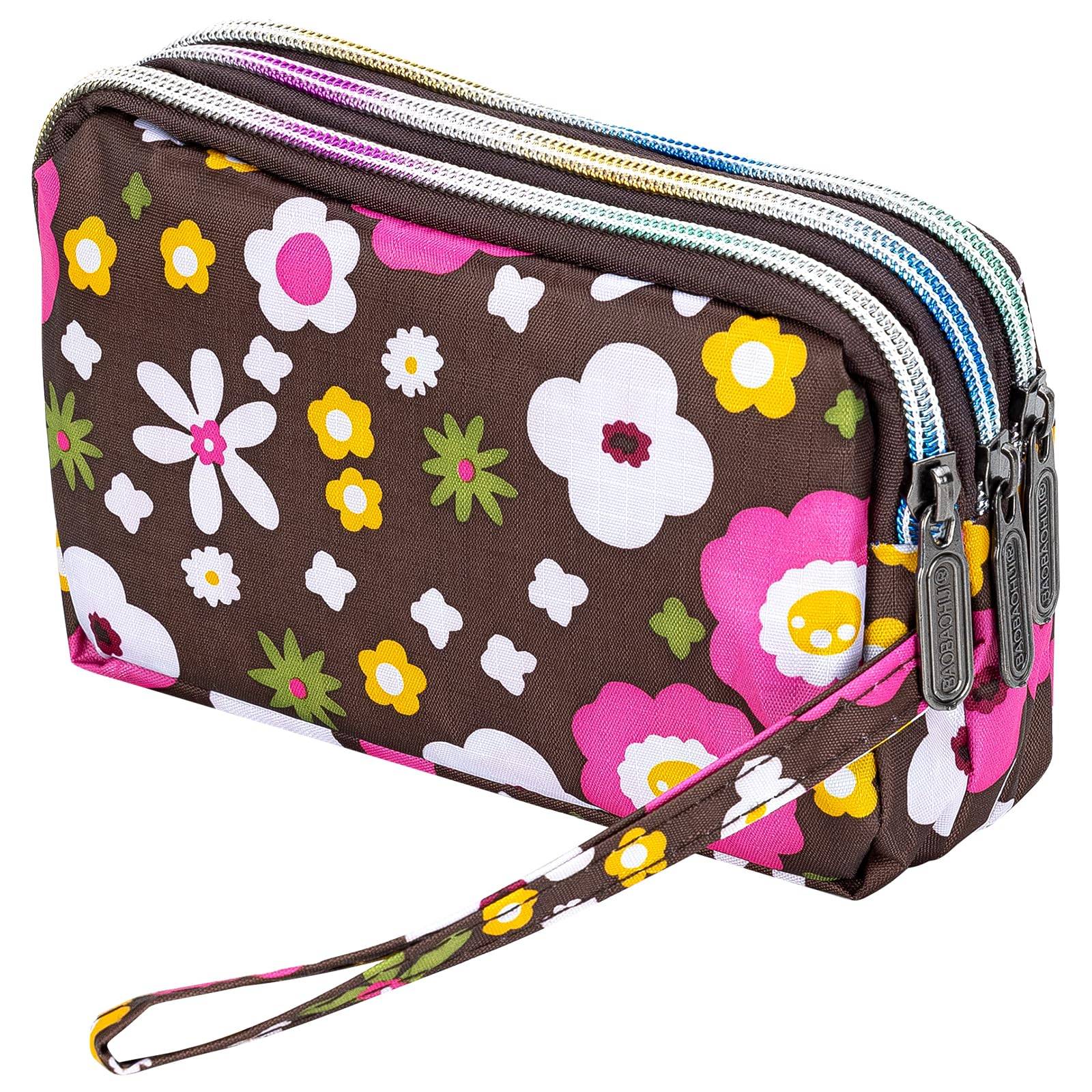 Large Capacity Wristlet Wallet - Women Printed Nylon Waterproof Handbag Clutch Purse