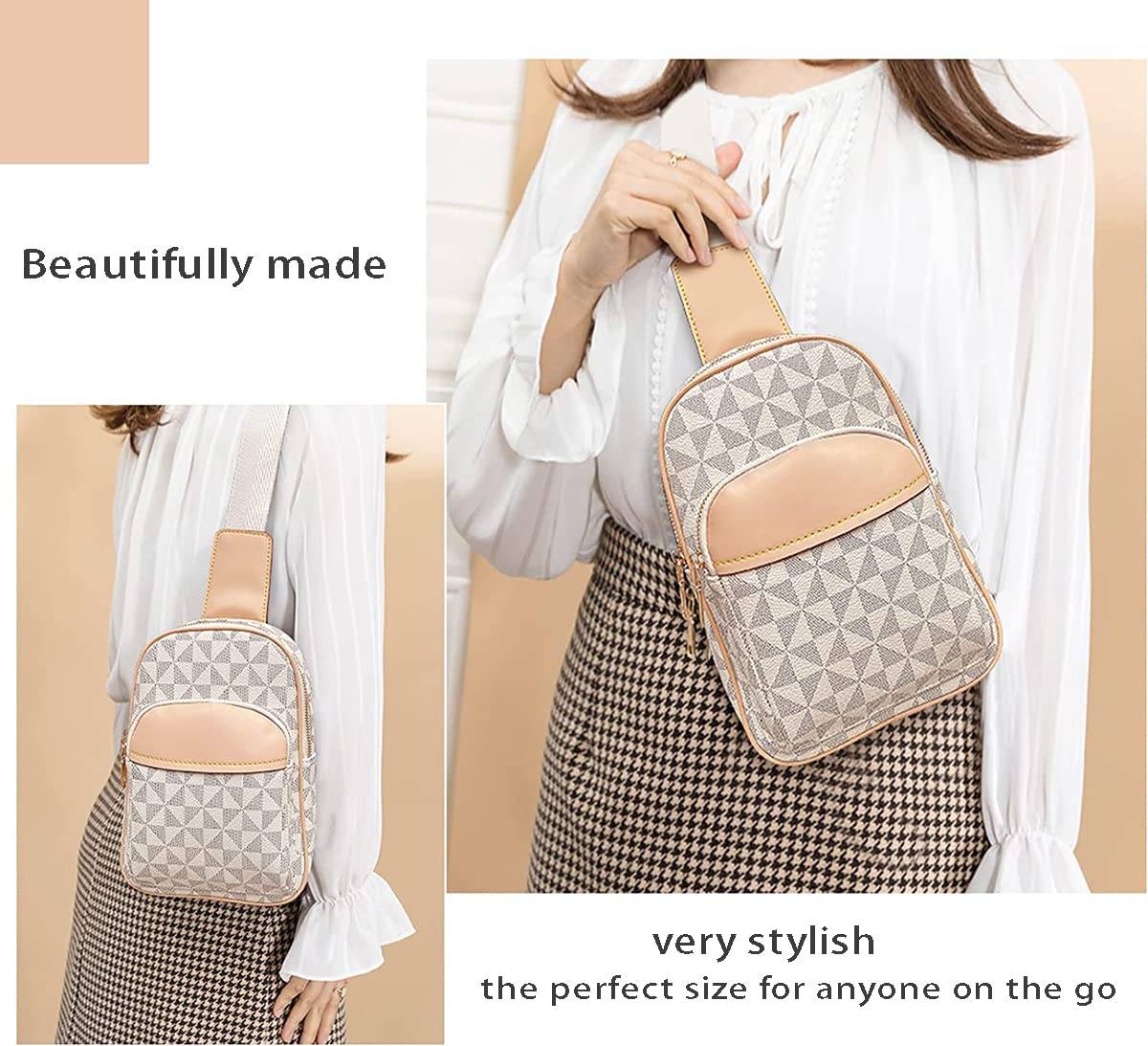 Fanny Pack Crossbody Bags for Women, Sling Bag for Women Small Belt Chest Bum Bag Checkered fanny packs for women Designer