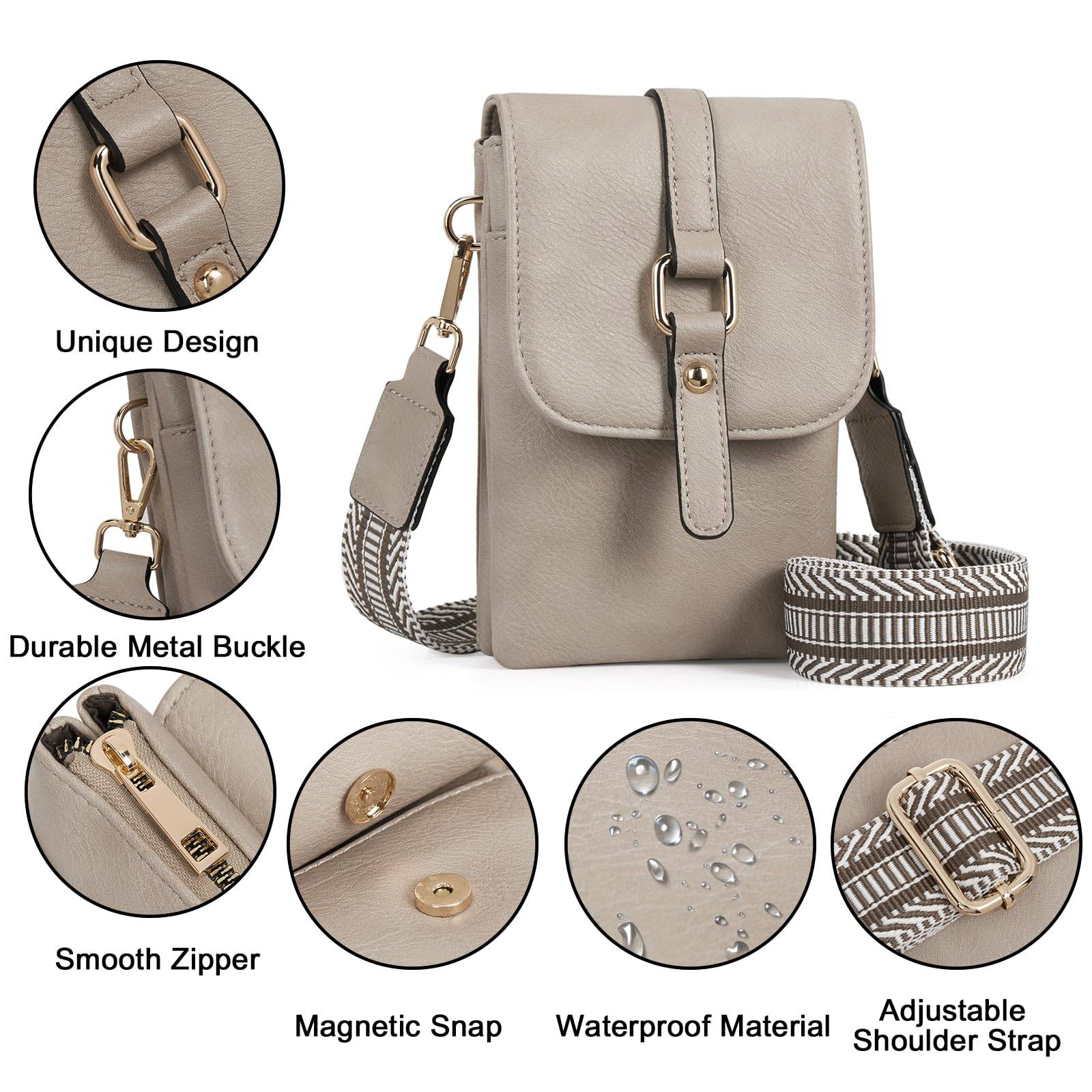 Small Crossbody Bags for Women Leather Cell Phone Shoulder Purses