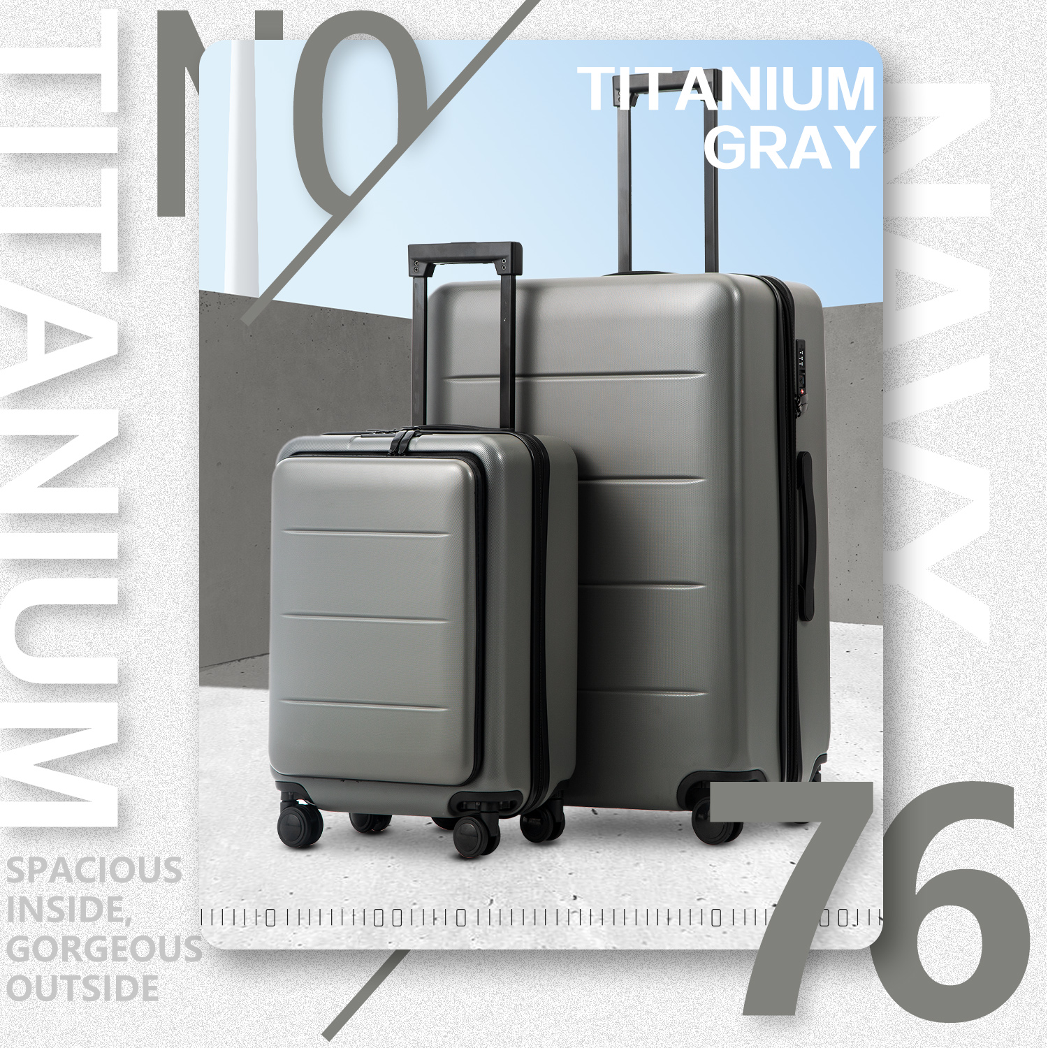 COOLIFE Luggage Suitcase Piece Set Carry On ABS+PC Spinner Trolley with pocket Compartmnet Weekend Bag  YD76SET