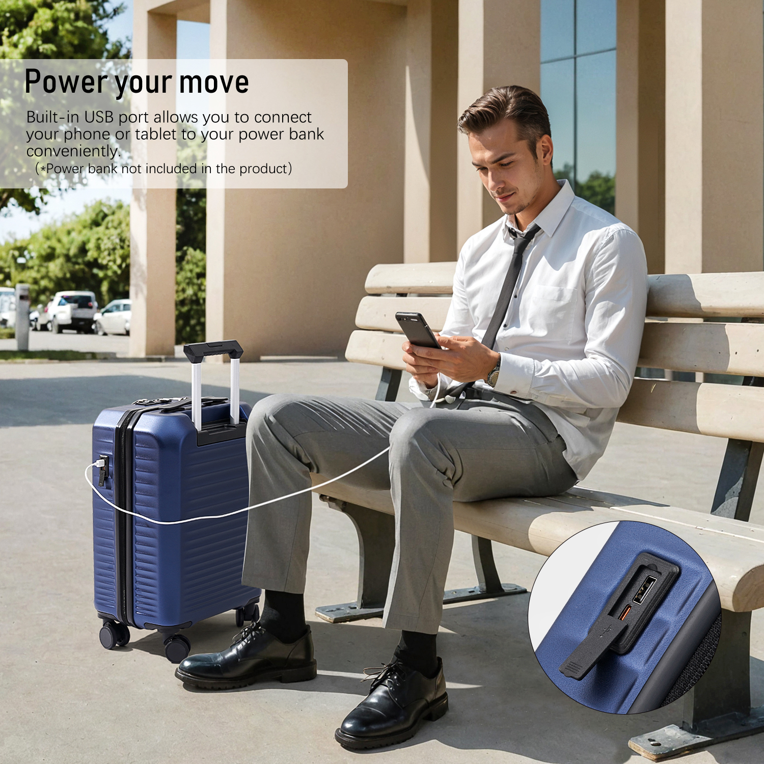 Connecting luggage set on sale