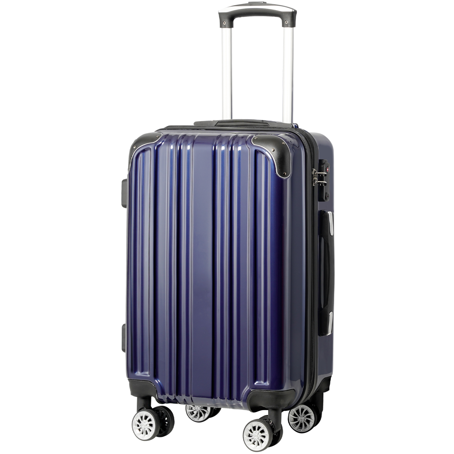 Coolife Luggage Expandable(only 28") Suitcase PC+ABS Spinner 20in 24in 28in Carry on YD72S/M/L