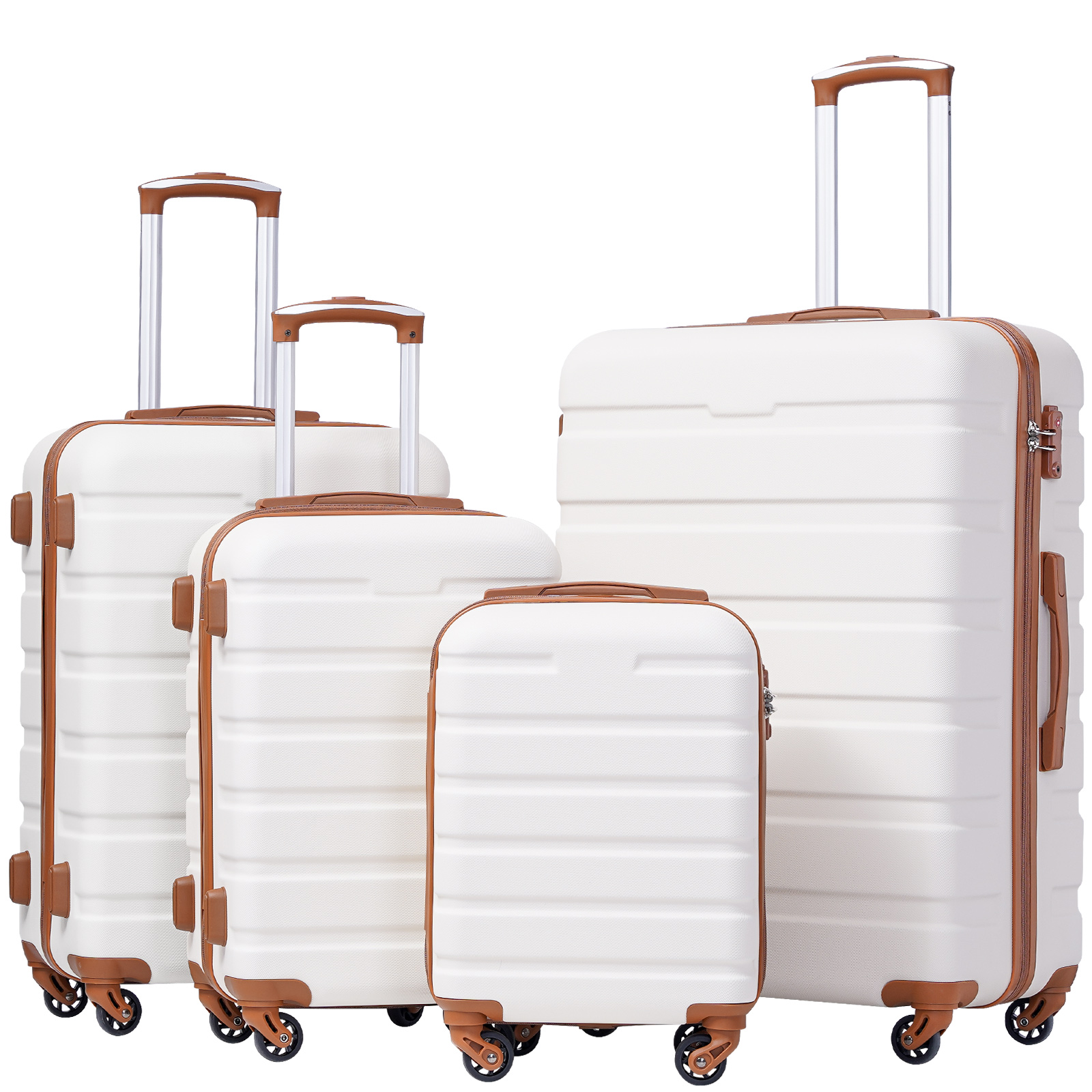 COOLIFE Luggage 4 Piece Set Suitcase Spinner Hardshell Lightweight TSA Lock Familiy Set YD47