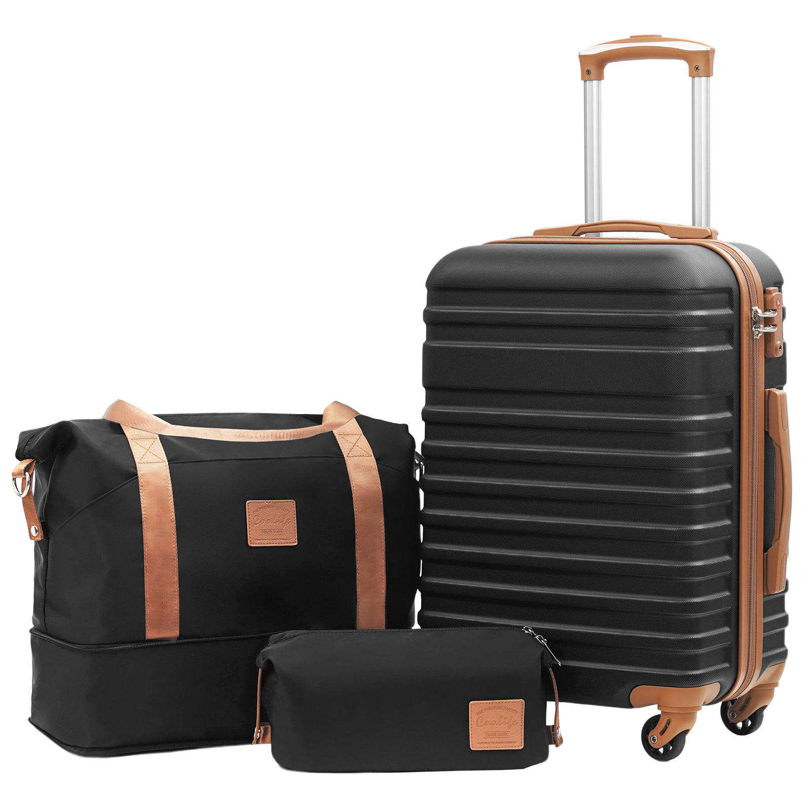 Coolife Luggage Suitcase Carry On Hardside Luggage with TSA Lock Spinner Wheels