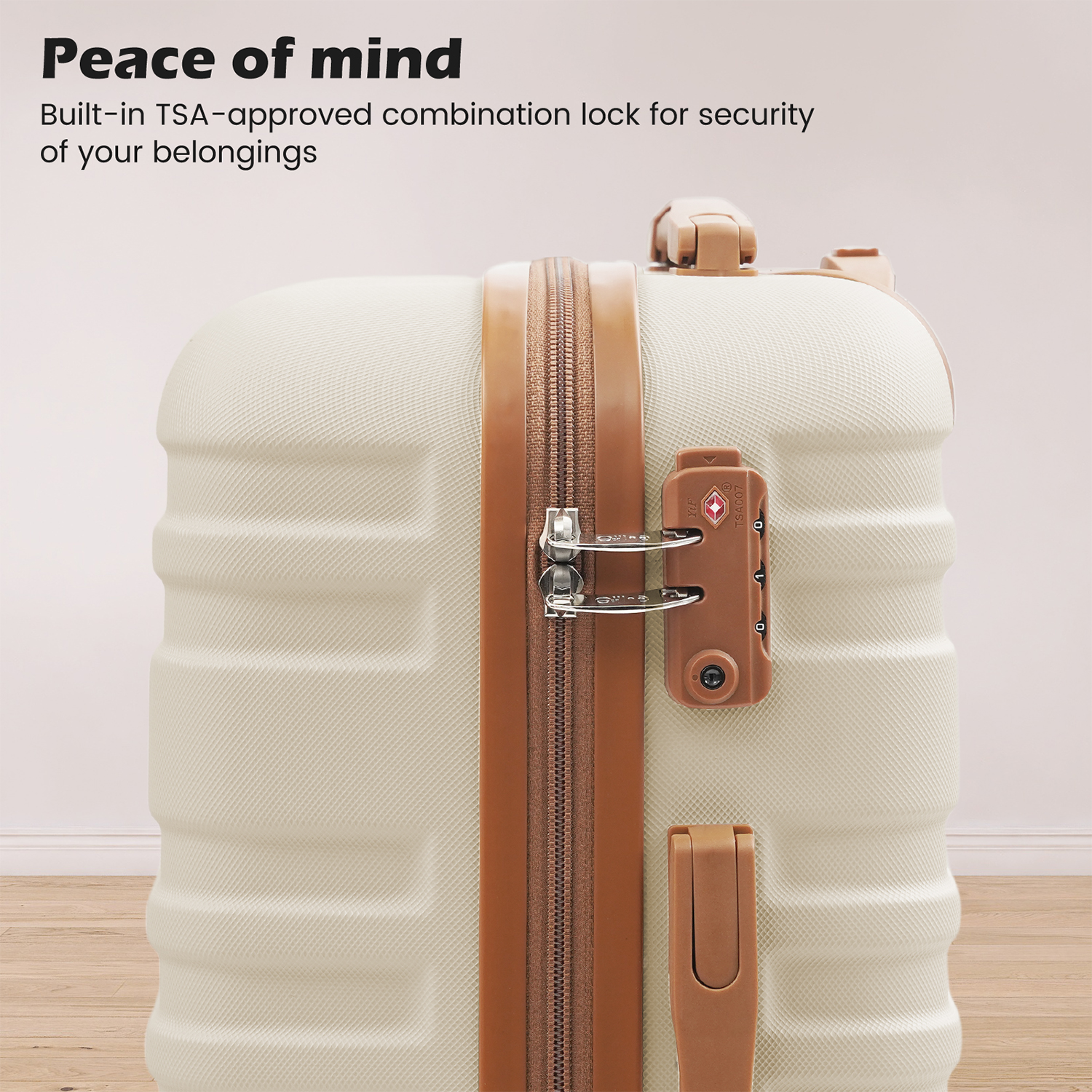 Coolife Luggage Sets Suitcase Set 3 Piece Luggage Set Carry On Hardside Luggage with TSA Lock Spinner Wheels (3 piece set (BP/TB/20))