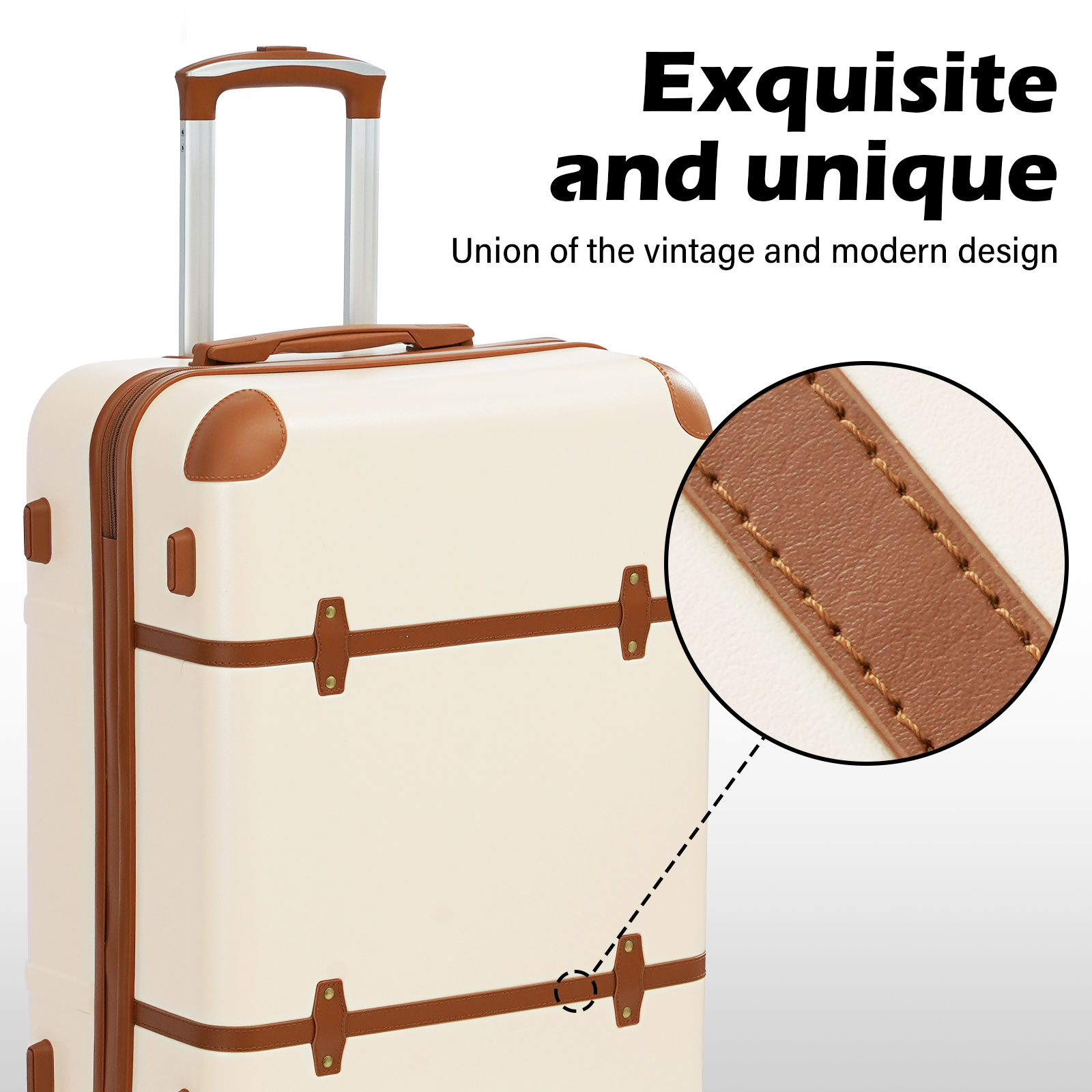 Coolife Luggage Set 3 Piece Suitcase Set Carry On Luggage PC Hardside Luggage TSA Lock Spinner Wheels Telescopic Handle