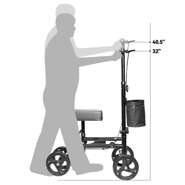 300lbs Foldable Steerable All Terrain Medical Knee Walker Scooter