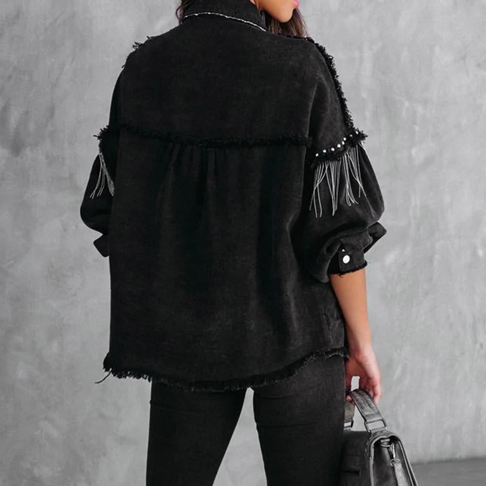 Ericdress Single-Breasted Long Sleeve Loose Mid-Length Women's Fall Jacket