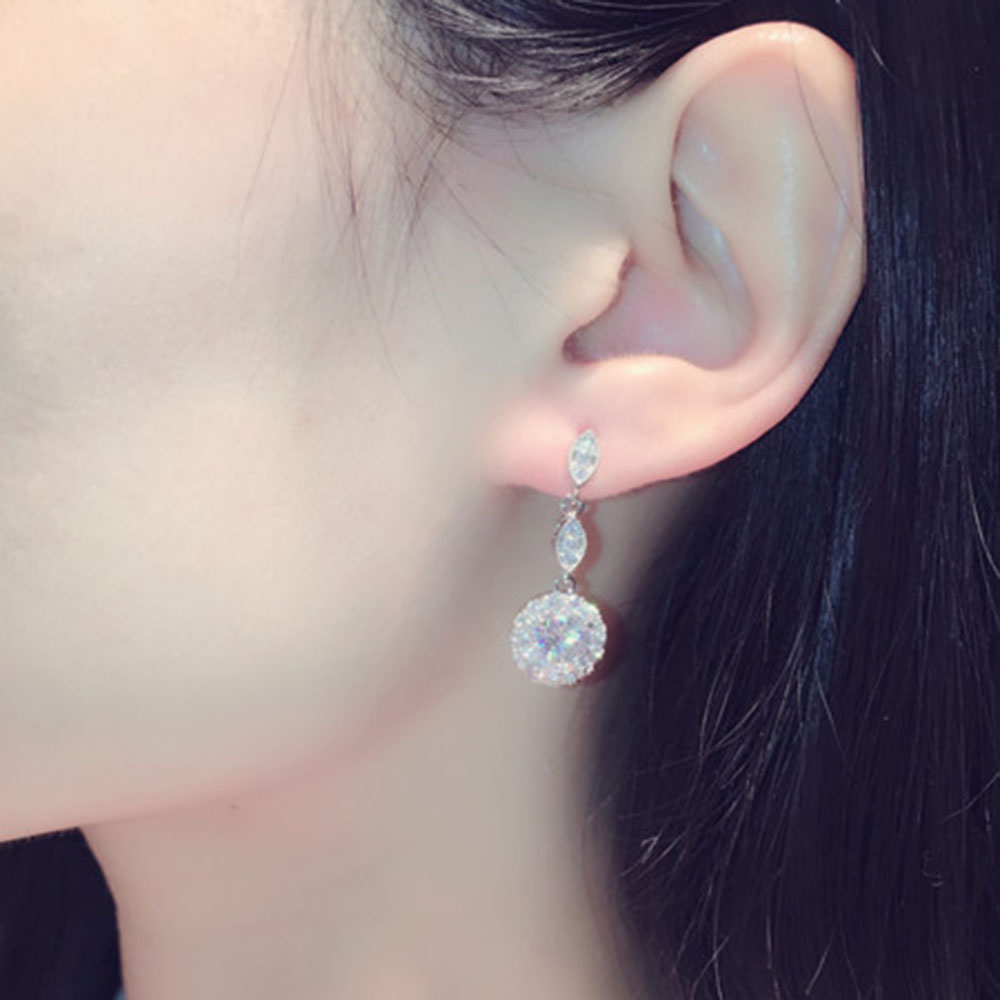 Korean Alloy E-Plating Anniversary Earrings
