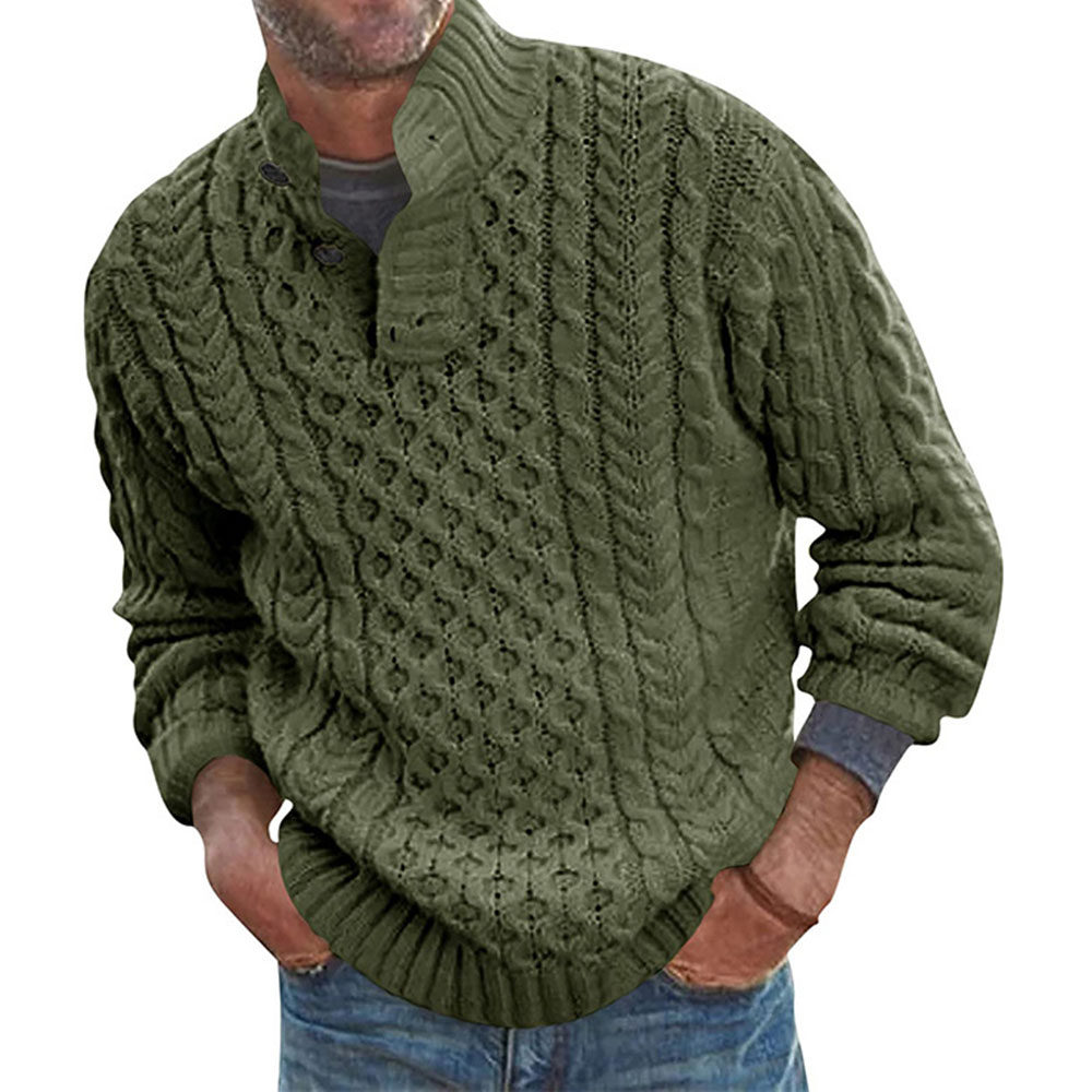 Ericdress Standard Plain Stand Collar Straight European Sweater
