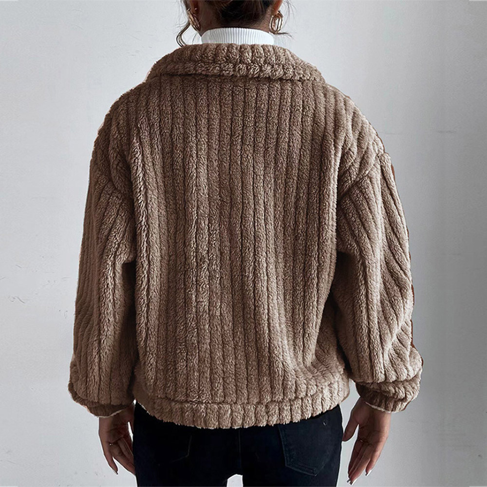 Ericdress Straight Long Sleeve Single-Breasted Lapel Winter Jacket