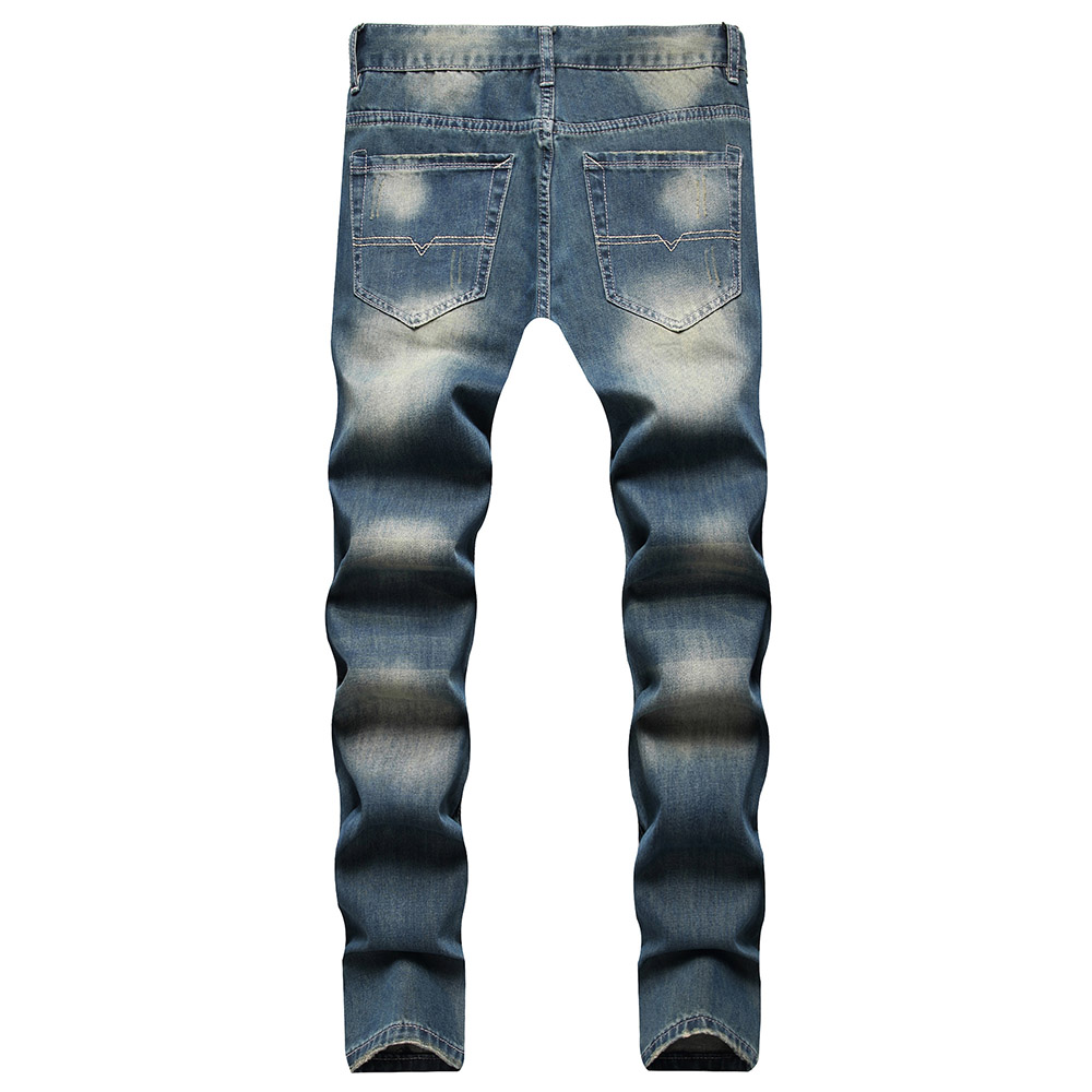 Ericdress Print Straight Hip Hop Zipper Jeans