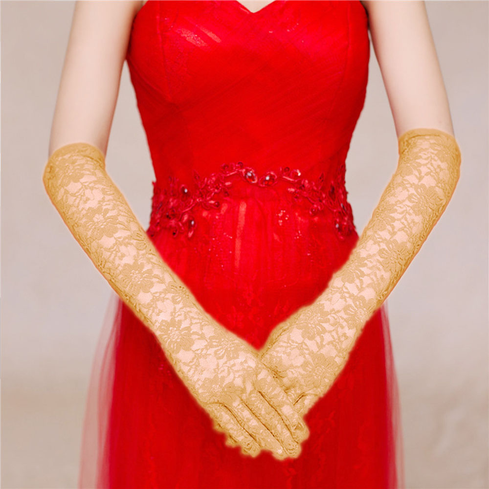 Ericdress Elbow Lace Finger Wedding Gloves
