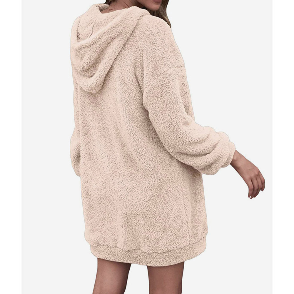 Ericdress Plain Pocket Hooded Fleece Women's Hoodie