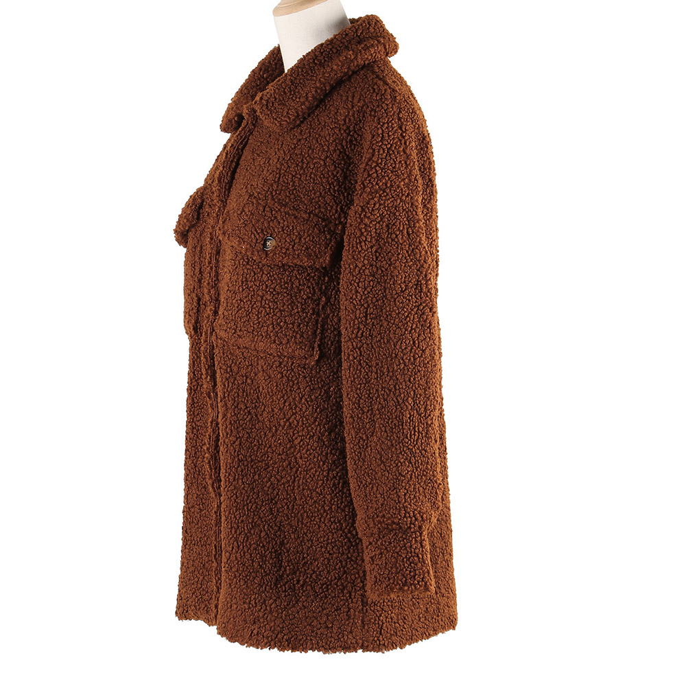 Ericdress Long Sleeve Single-Breasted Loose Mid-Length Winter Jacket
