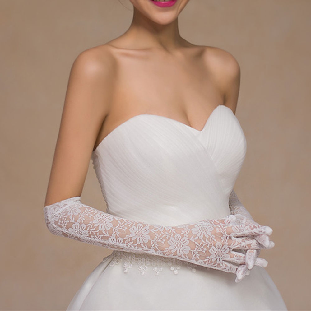 Ericdress Elbow Lace Finger Wedding Gloves
