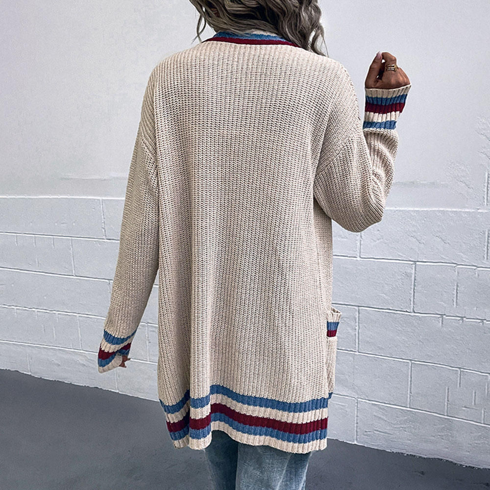 Ericdress Patchwork Fall Straight Sweater