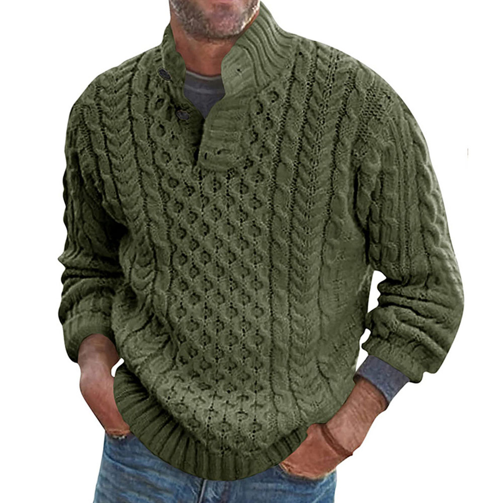 Ericdress Standard Plain Stand Collar Straight European Sweater