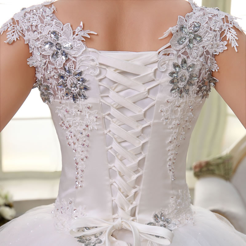 Ericdress Appliques Sequins Ball Gown Wedding Dress