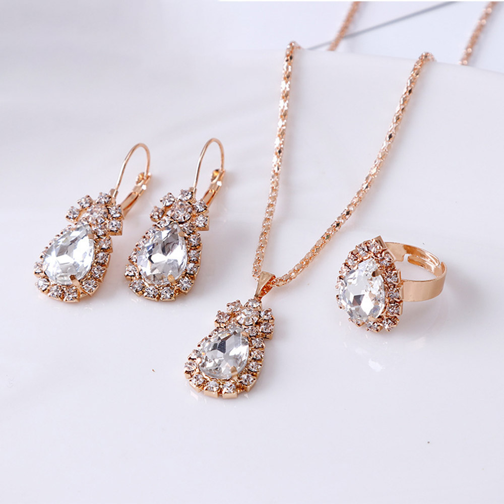 Ericdress Necklace Earrings Diamante Prom Jewelry Sets