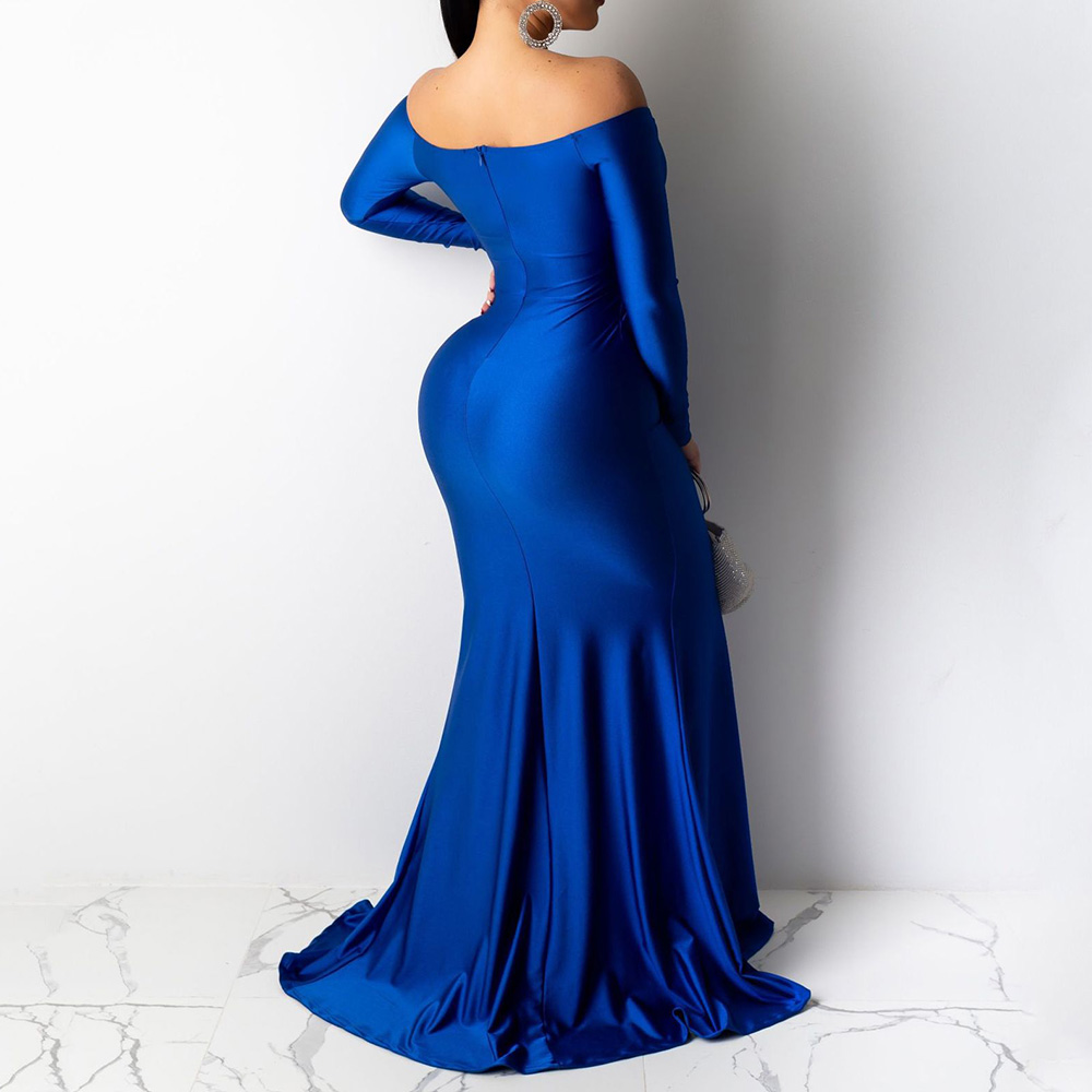 Ericdress Long Sleeve Floor-Length Split Women's Regular Maxi Dress
