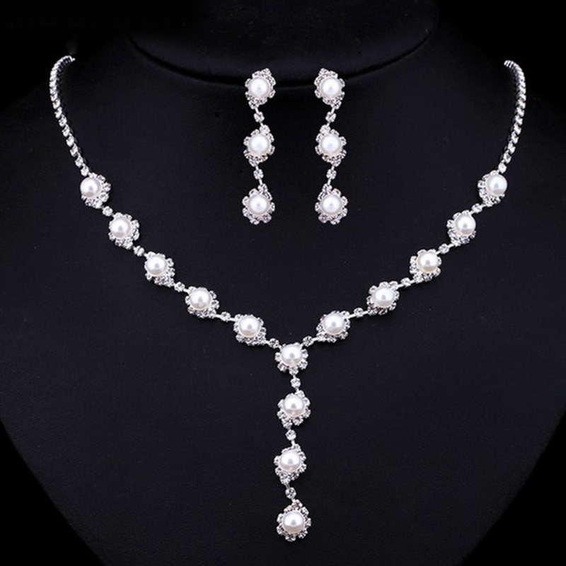 Ericdress Wedding Pearl Diamante Bride Jewelry Set
