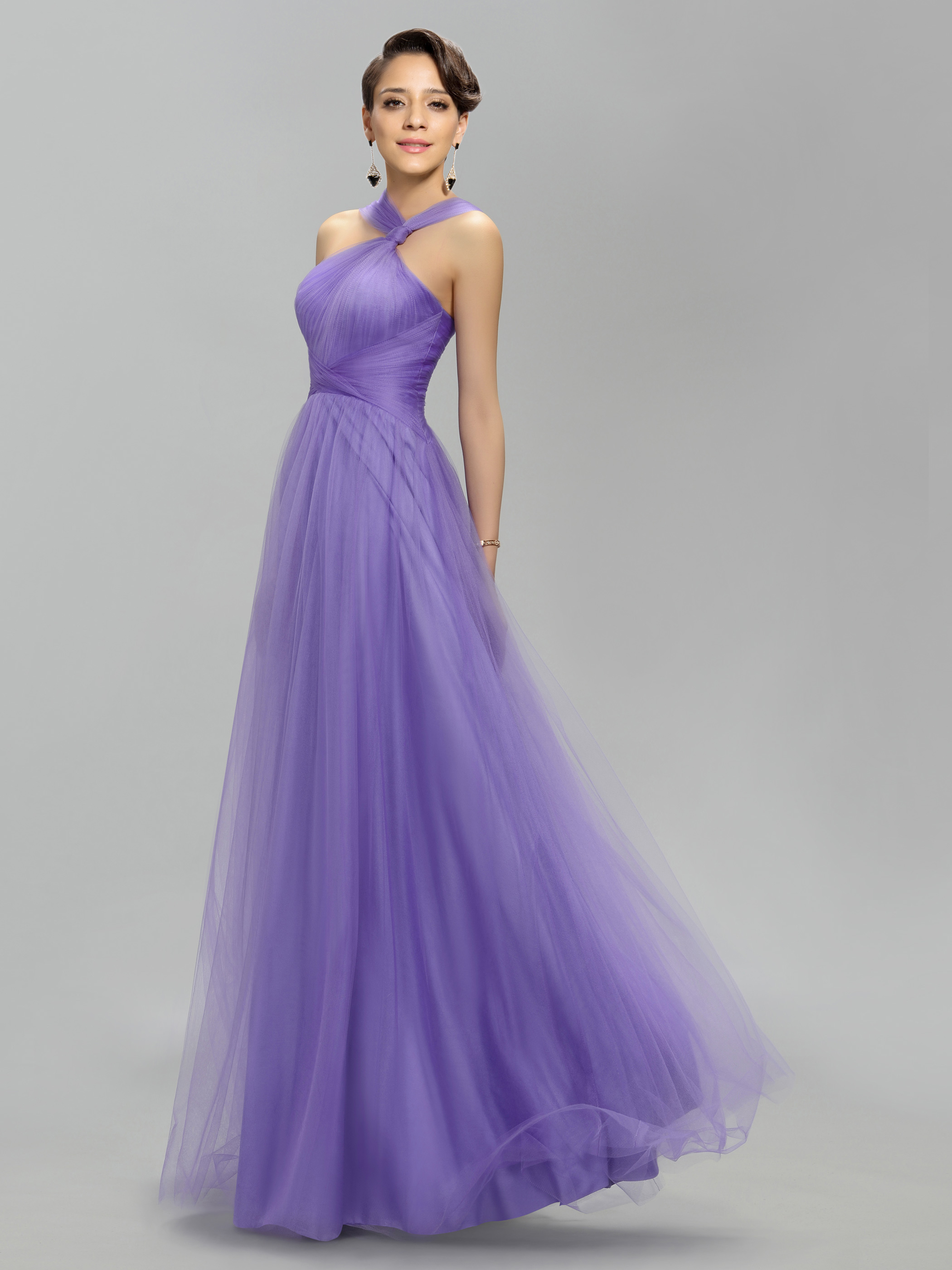Halter A-Line Floor-Length Long Prom Dress-www.ericdress.com