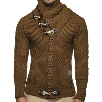 Ericdress Plain Shawl Neck Button European Style Mens Sweaters-www ...