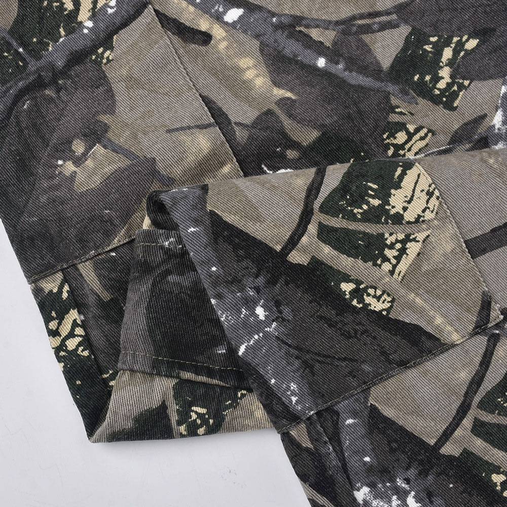 Ericdress Print Loose Camouflage Full Length Straight Casual Pants