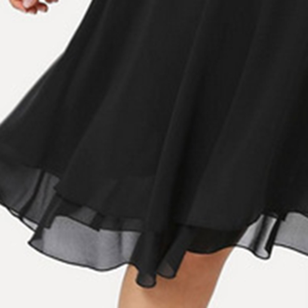Ericdress Short Sleeve Sequins Knee-Length Plus Size Regular Casual Dress