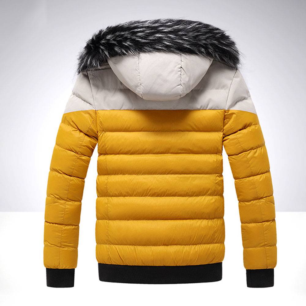 Ericdress Standard Color Block Print European Zipper Down Jacket