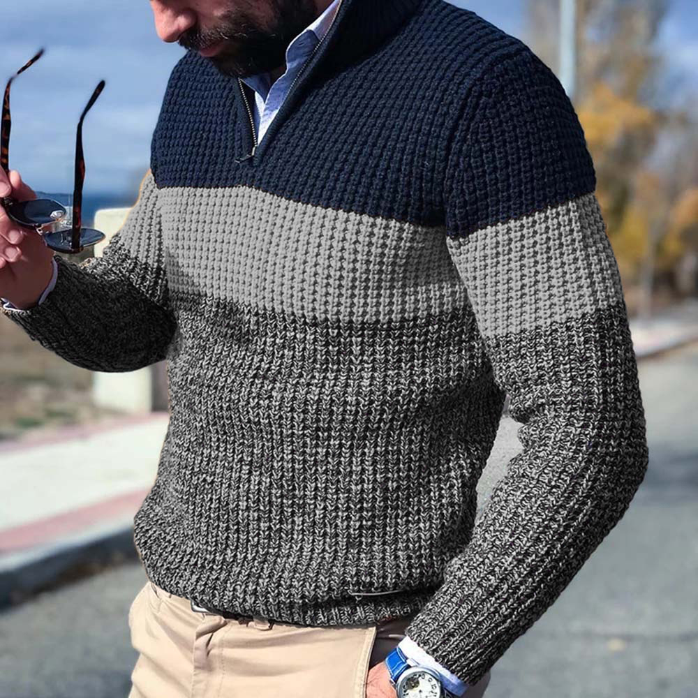 Ericdress Standard Color Block Casual Loose Style Men's Sweater