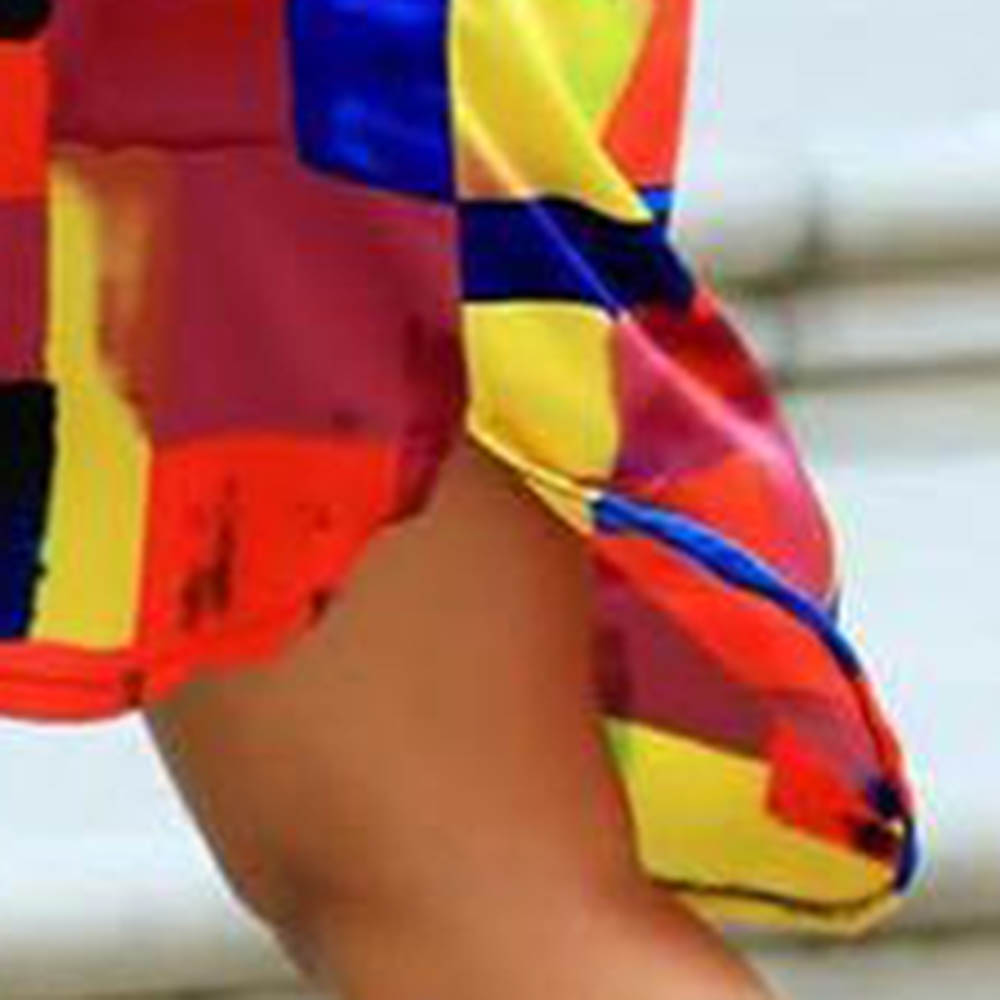 Ericdress Knee-Length Asymmetric Color Block Fashion Casual Dress