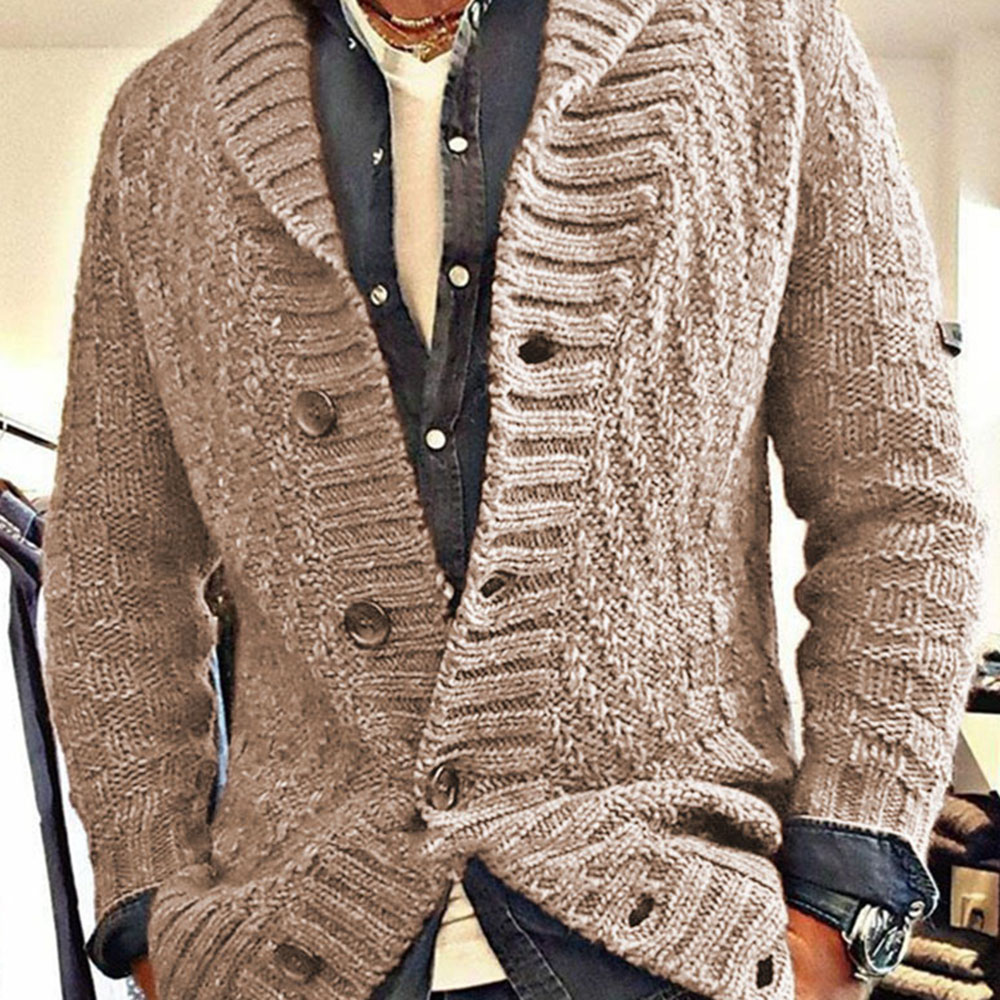 Ericdress Plain Lapel Standard Korean Slim Sweater