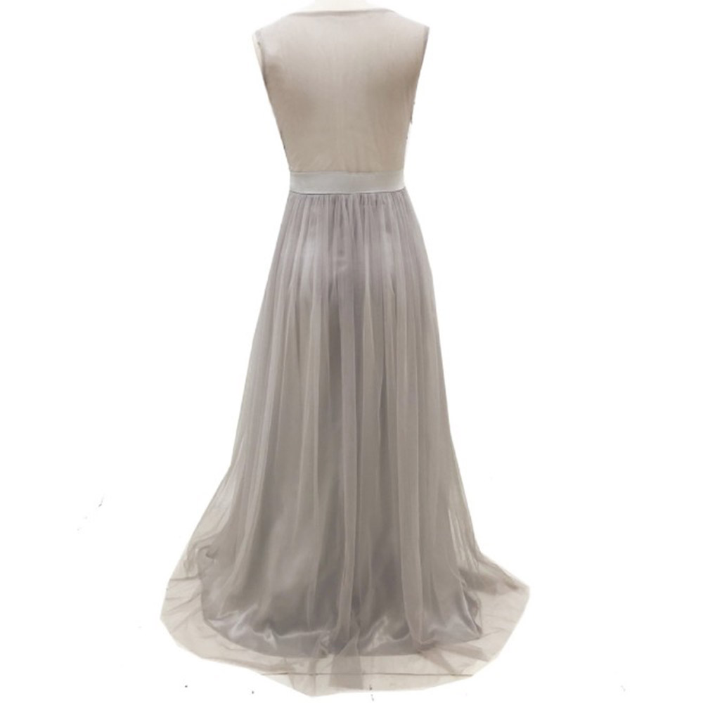Ericdress Mesh Floor-Length Sleeveless A-Line Women's Dress