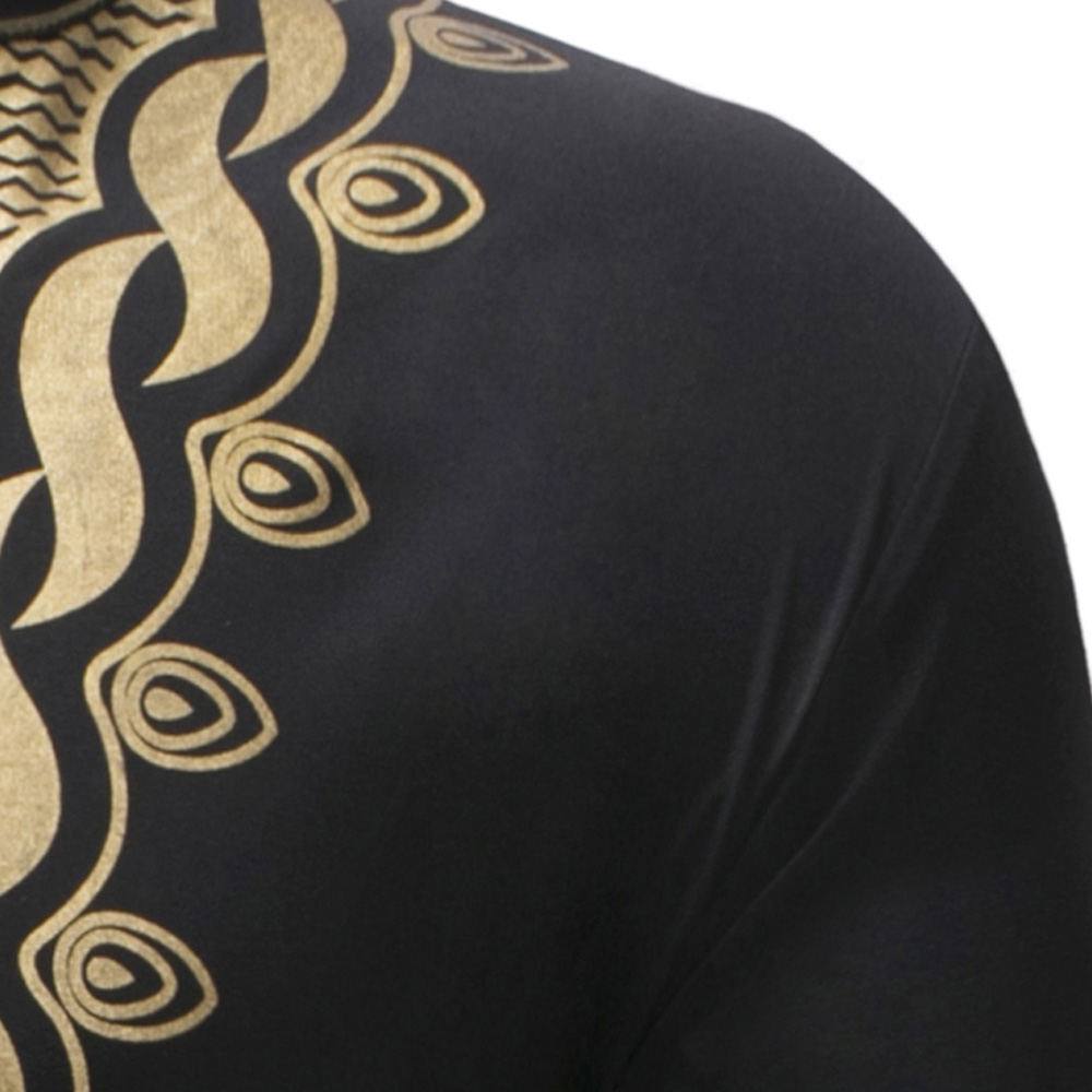 Ericdress African Fashion Dashiki Geometric Print Mens Casual T Shirts