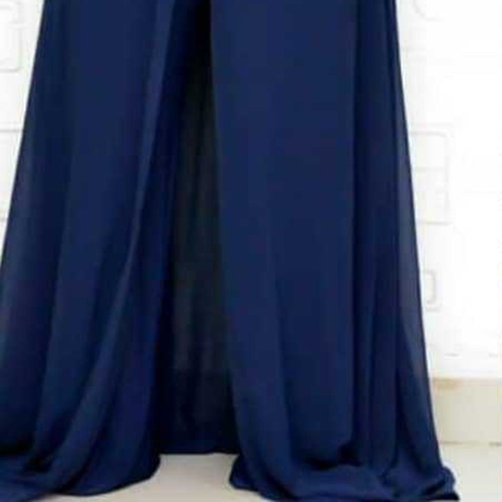 Ericdress Stripe Full Length Elegant Culottes Mid Waist Women's Jumpsuit