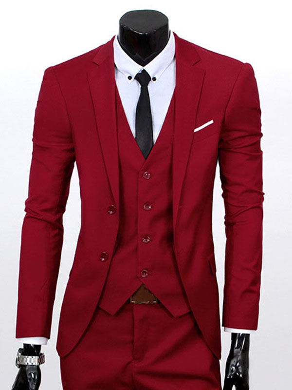 Ericdress Solid Color Slim Three-Piece of Men's Casual Suit