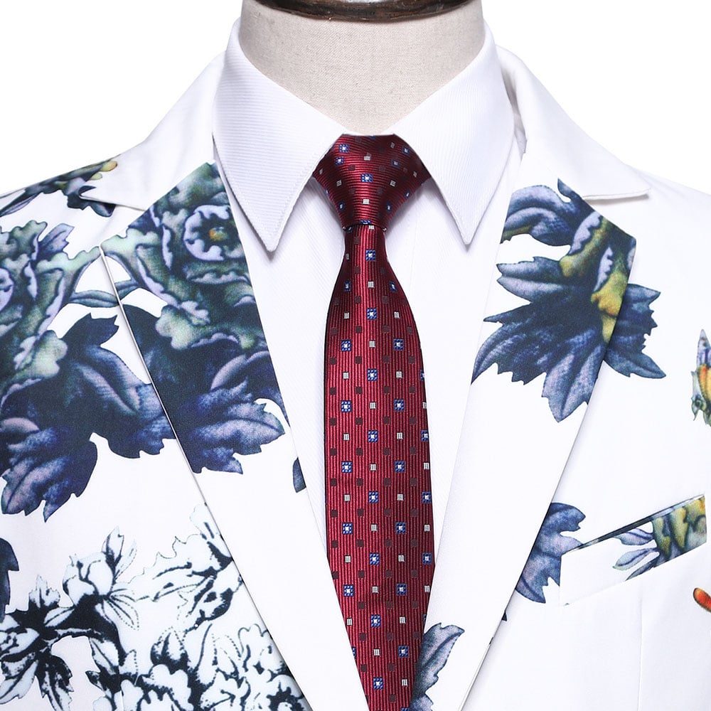 Ericdress One Button Formal Floral Men's Dress Suit