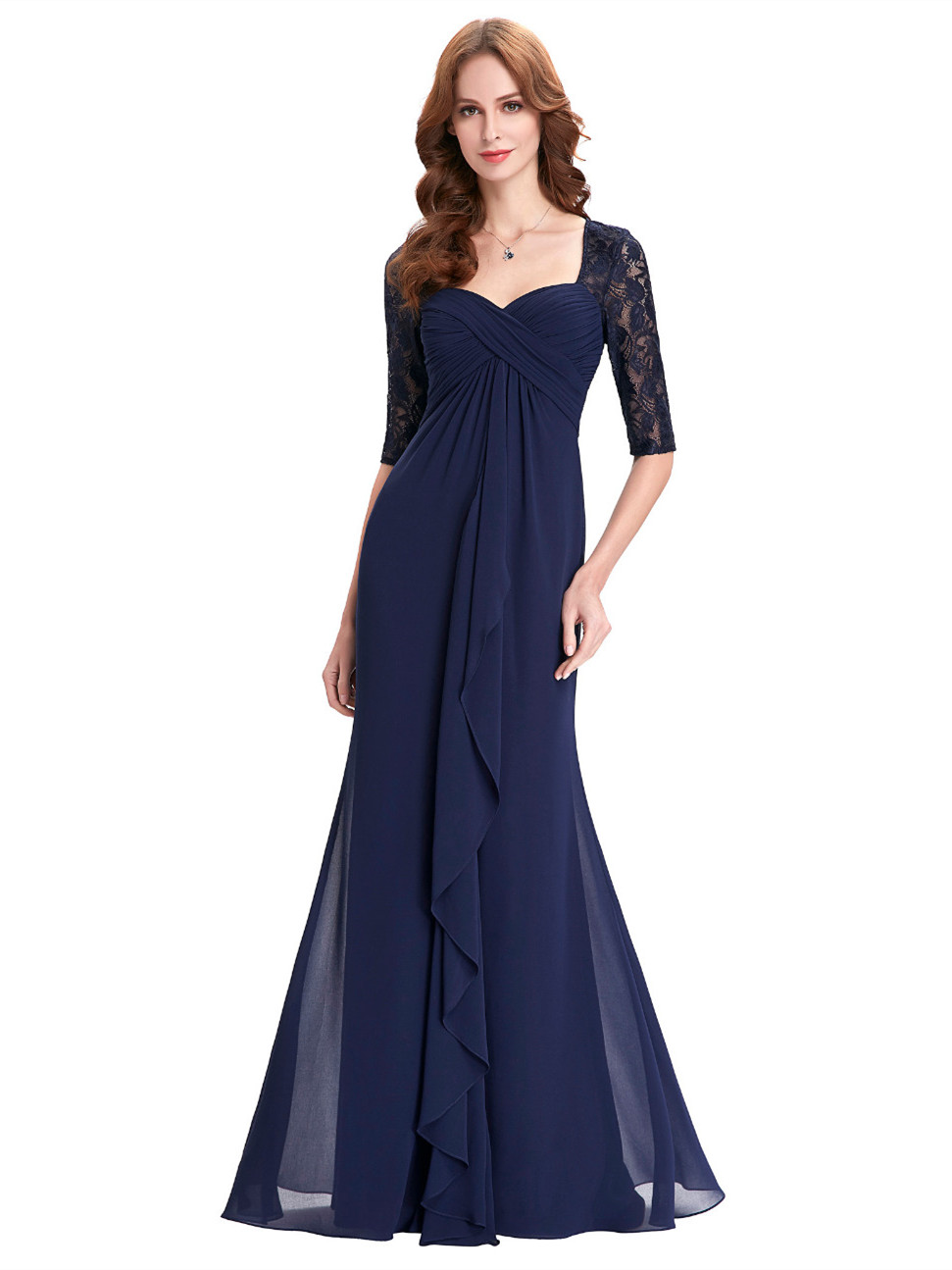 Ericdress Half Sleeves Sheath Long Mother Of The Bride Dress