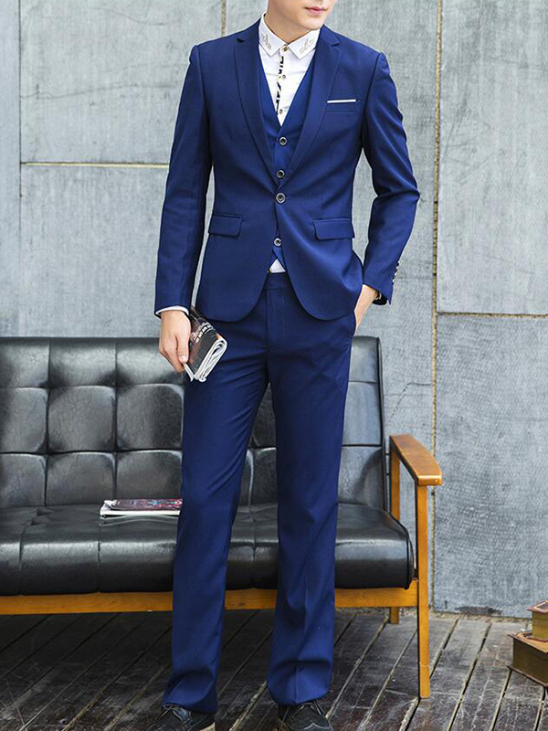 Ericdress Multi-Color Three-Piece Elegant Men's Suit
