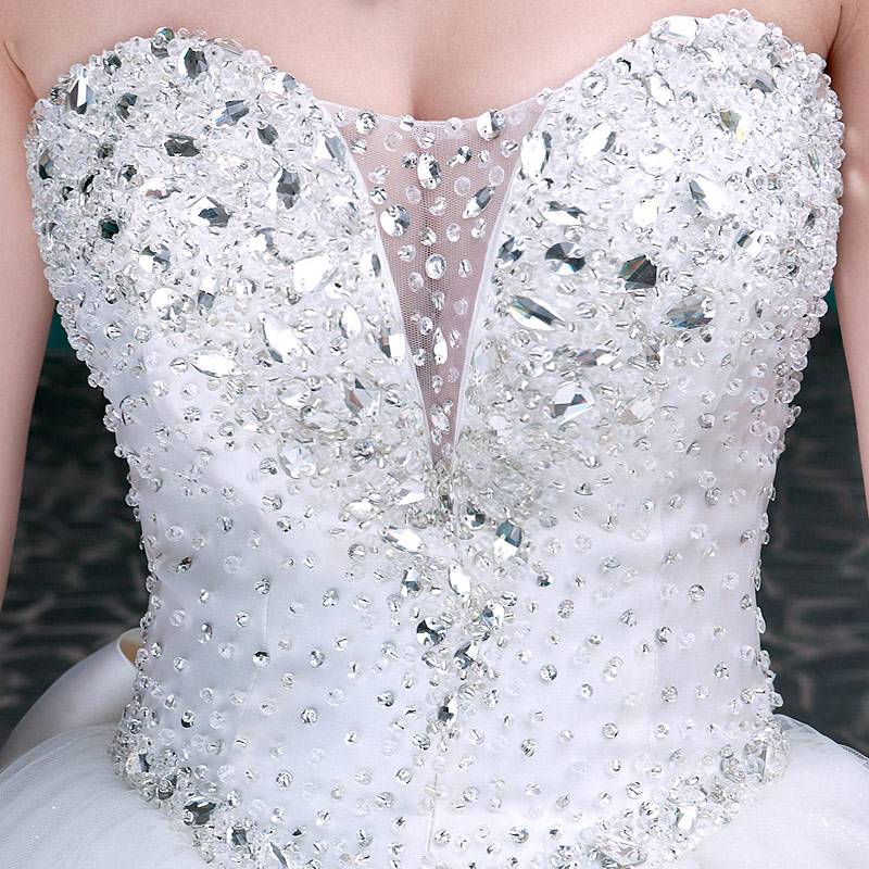 Ericdress Beading Sweetheart Appliques Cathedral Train Wedding Dress