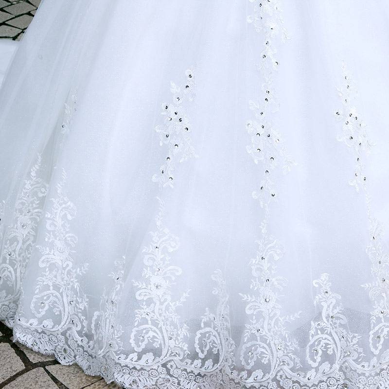 Ericdress Beading Sweetheart Appliques Cathedral Train Wedding Dress