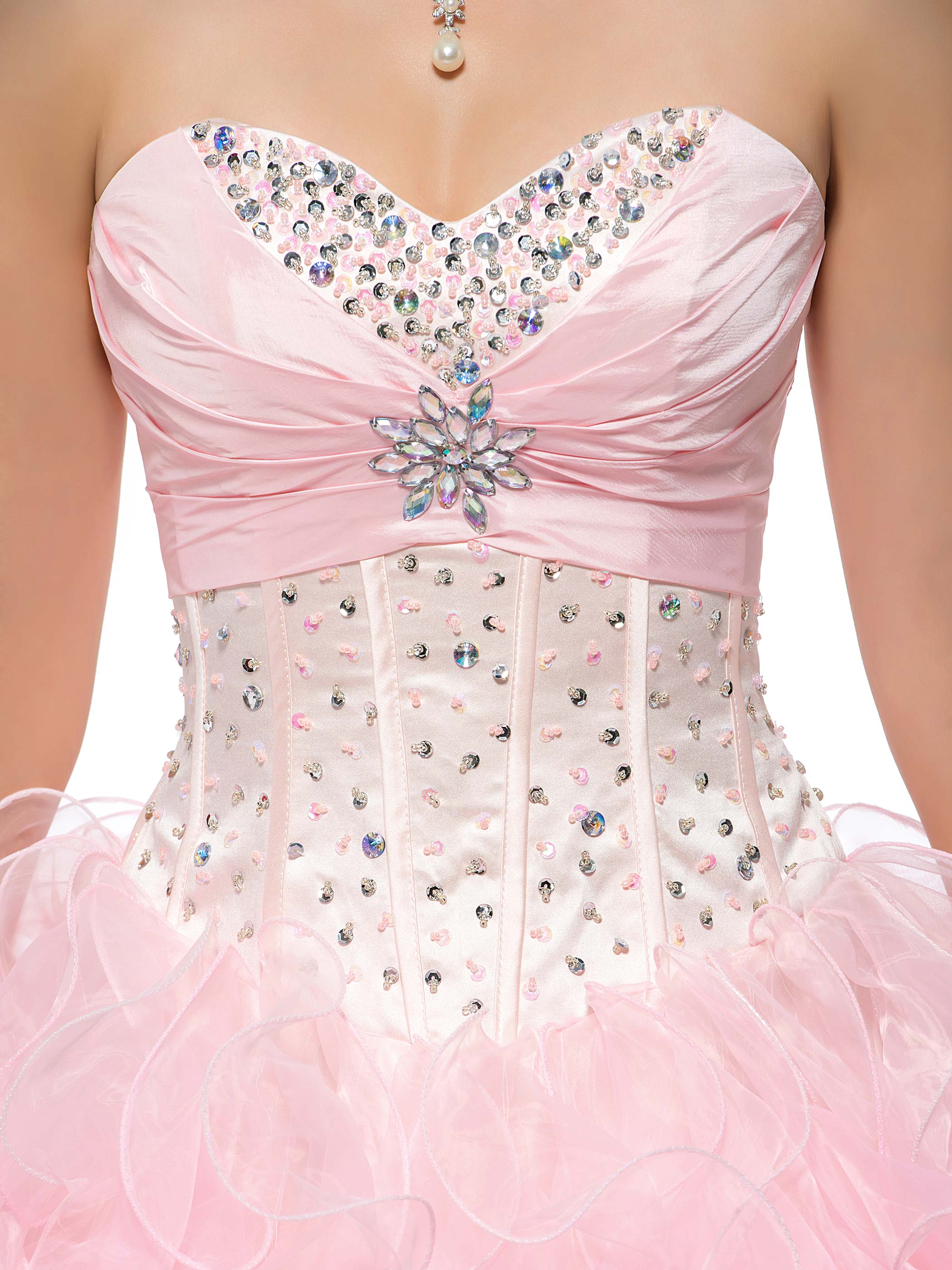A-line Sweetheart Beading Quinceanera Dress