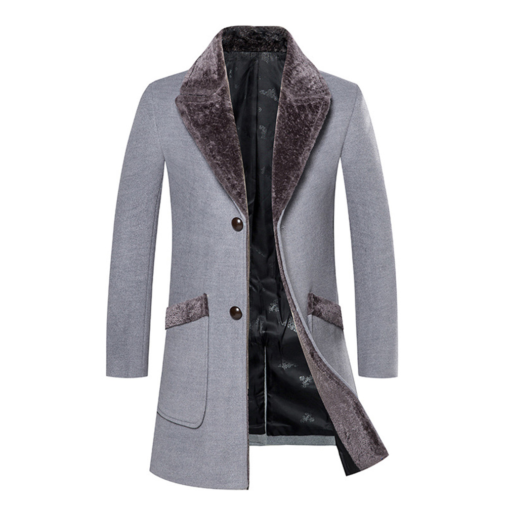 Ericdress Lapel Pocket Mid-Length Korean Winter Coat
