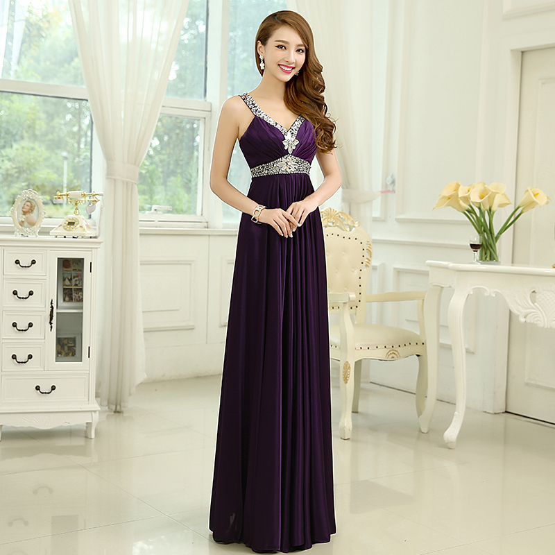 Ericdress Exquisite Straps Beaded Long Prom Dress